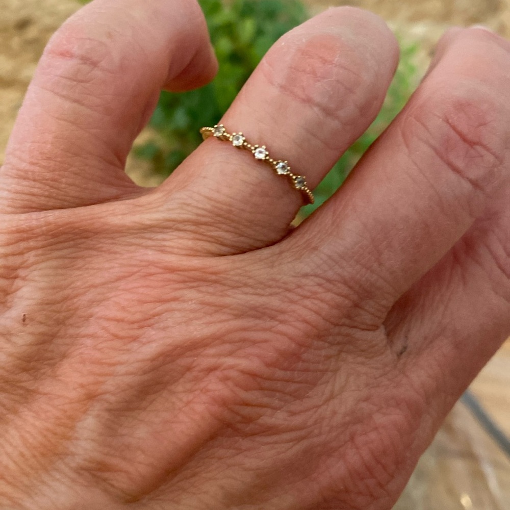 Cluster White Topaz Ring $180